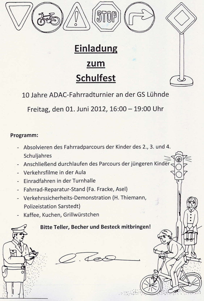 Schulfest / 10 Jahre ADAC-Fahrradturnier
