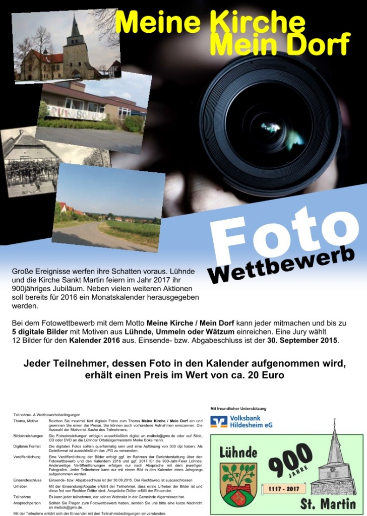 Fotowettbewerb „Meine Kirche – Mein Dorf“