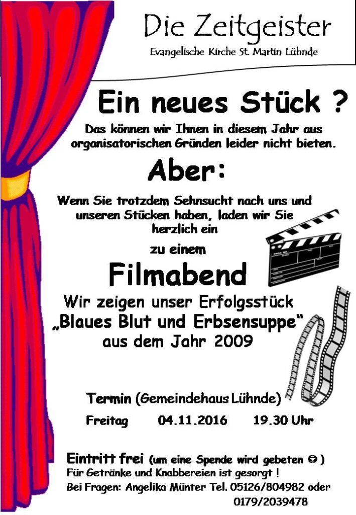 Zeitgeister-Theatergruppe: Dieses Jahr keine Vorstellung, aber…