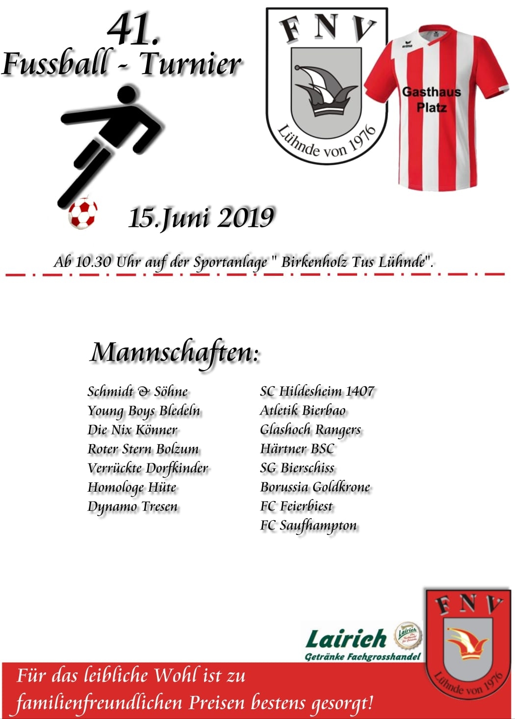 Einladung zum 41. FNV-Fußballturnier
