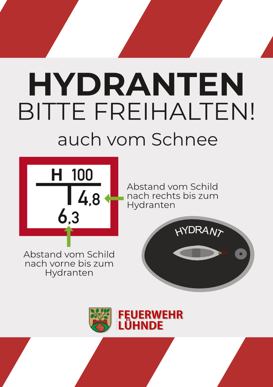 Bitte halten Sie die Hydranten frei!