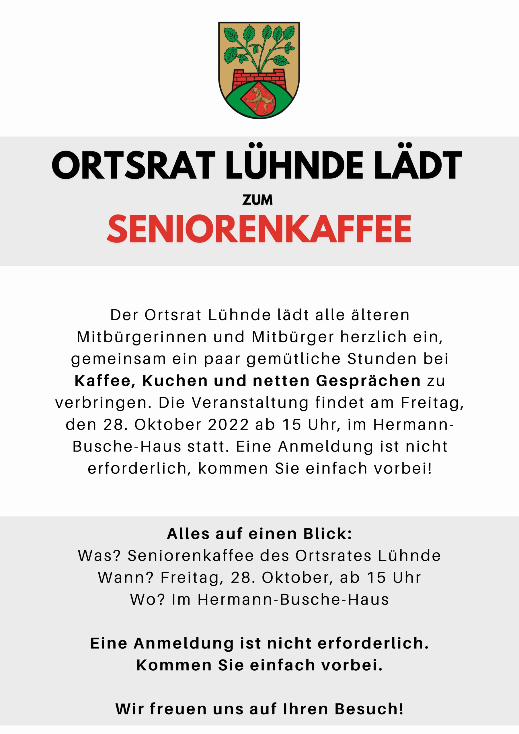 Einladung zum Seniorennachmittag