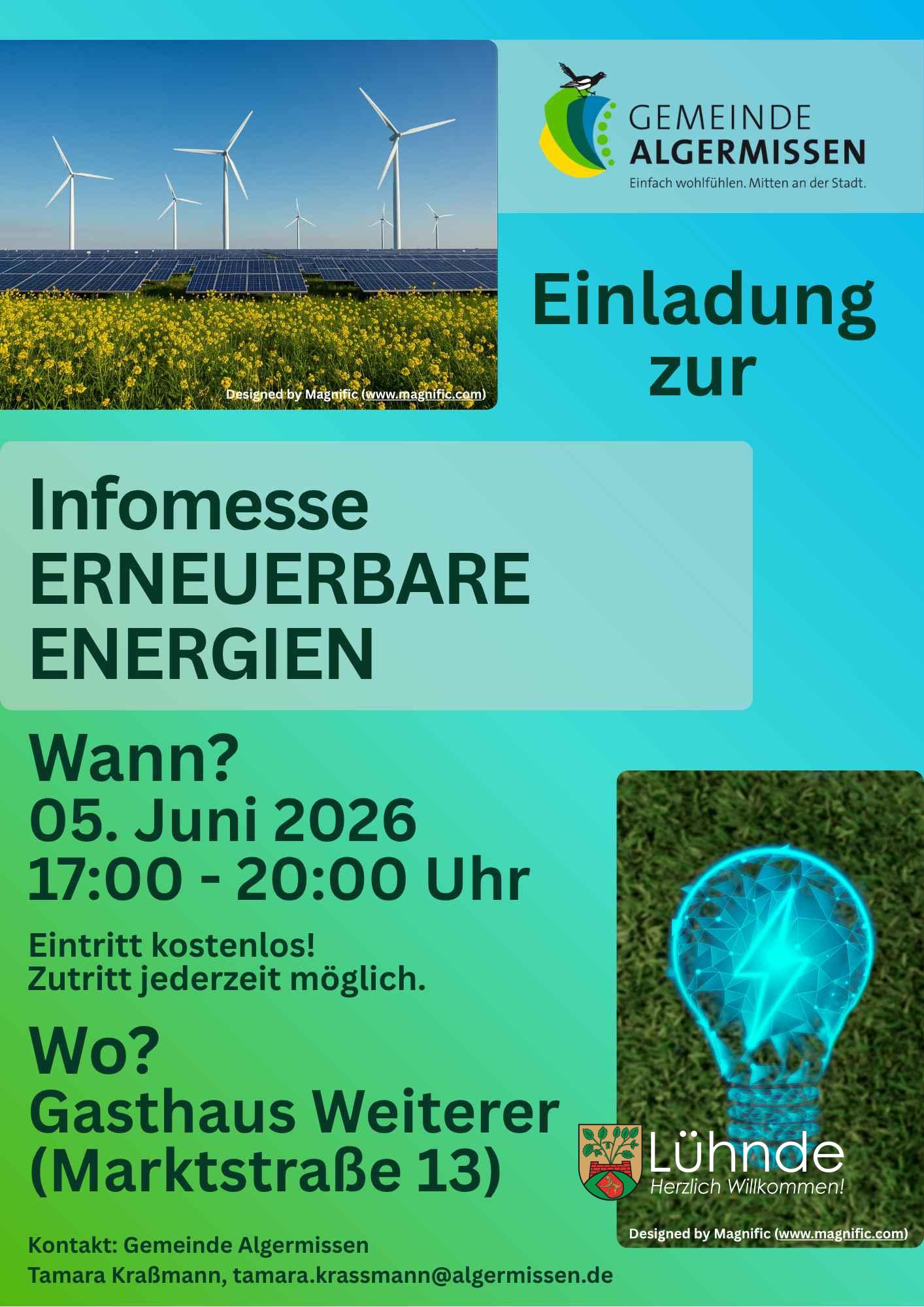 Energiewende in der Gemeinde Algermissen – Einladung zur Infomesse erneuerbare Energien